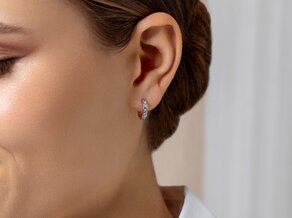 Creolen Alliance in 14K geelgoud met diamanten 0,48ct G/SI