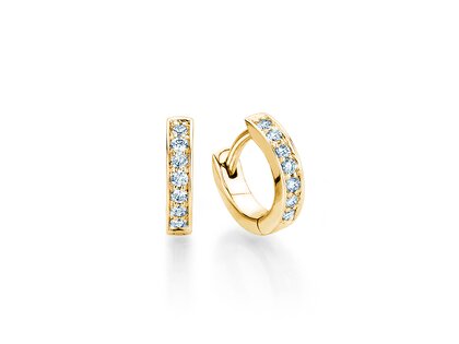 Creolen Alliance in 14K geelgoud met diamanten 0,14ct G/SI
