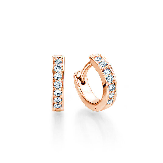 Creolen Alliance in 14K roségoud met diamanten 0,14ct G/SI