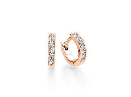 Creolen Alliance in 18K roségoud met diamanten 0,14ct G/SI