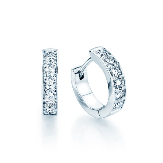 Creolen Alliance in 18K witgoud met diamanten 0,36ct G/SI