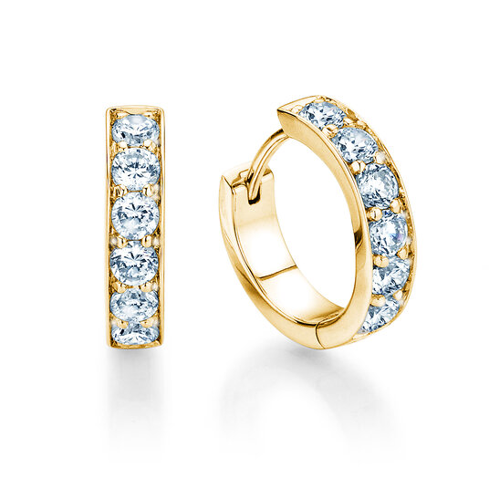 Creolen Alliance in 14K geelgoud met diamanten 0,48ct G/SI
