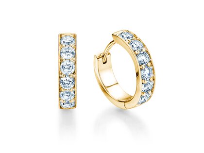 Creolen Alliance in 14K geelgoud met diamanten 0,48ct G/SI
