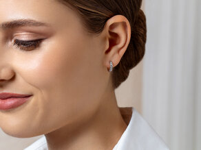 Creolen Alliance in 14K geelgoud met diamanten 0,48ct G/SI
