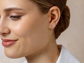 Creolen Alliance in 14K roségoud met diamanten 0,14ct G/SI