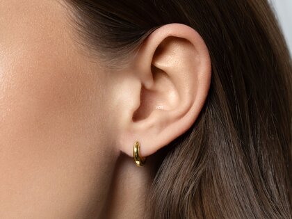 Oorringen Classic in 14K witgoud S