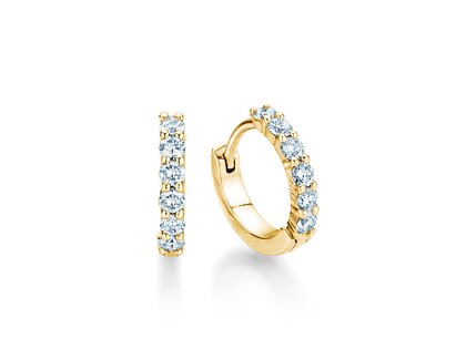 Creolen Dawn in 18K geelgoud met diamanten 0,36ct G/SI