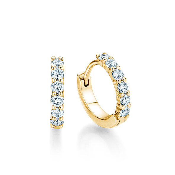 Creolen Dawn in 18K geelgoud met diamanten 0,36ct G/SI