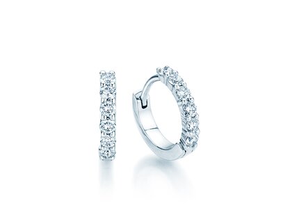 Creolen Dawn in 18K witgoud met diamanten 0,36ct