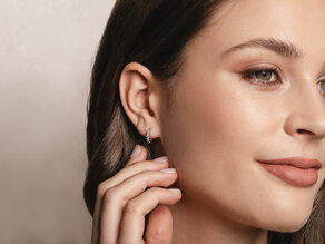Creolen Dawn in 18K witgoud met diamanten 0,36ct