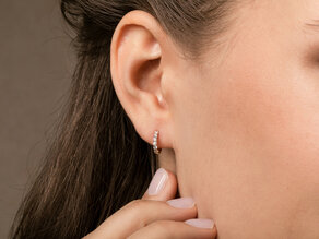 Creolen Dawn in 14K witgoud met diamanten 0,24ct G/SI