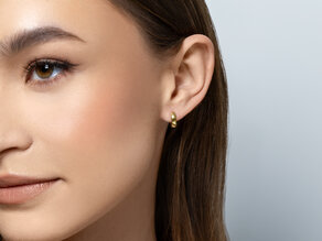 Oorringen Destiny in 14K witgoud S