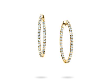 Creolen Diamond Hoops in 9K geelgoud met diamanten 0,72ct G/SI