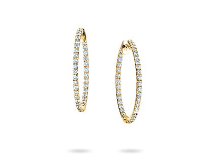 Creolen Diamond Hoops in 14K geelgoud met diamanten 0,72ct G/SI