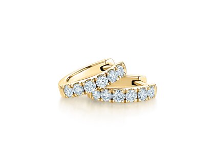 Oorringen Dusk in 9K geelgoud met diamanten 0,24ct