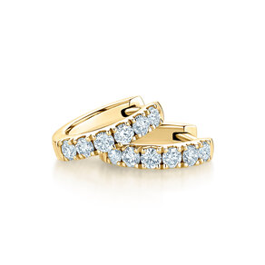 Oorringen Dusk in 9K geelgoud met diamanten 0,24ct