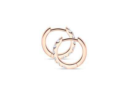 Creolen Dusk in 14K roségoud met diamanten 0,14ct G/SI
