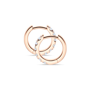 Creolen Dusk in 14K roségoud met diamanten 0,14ct G/SI