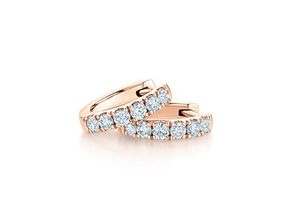 Creolen Dusk in 14K roségoud met diamanten 0,14ct G/SI