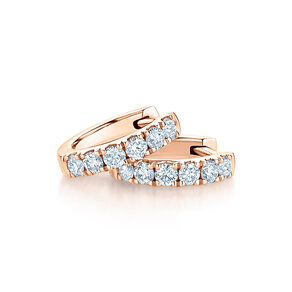 Creolen Dusk in 14K roségoud met diamanten 0,14ct G/SI