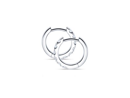 Creolen Dusk in 14K witgoud met diamanten 0,48ct G/SI