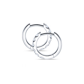 Creolen Dusk in 14K witgoud met diamanten 0,48ct G/SI