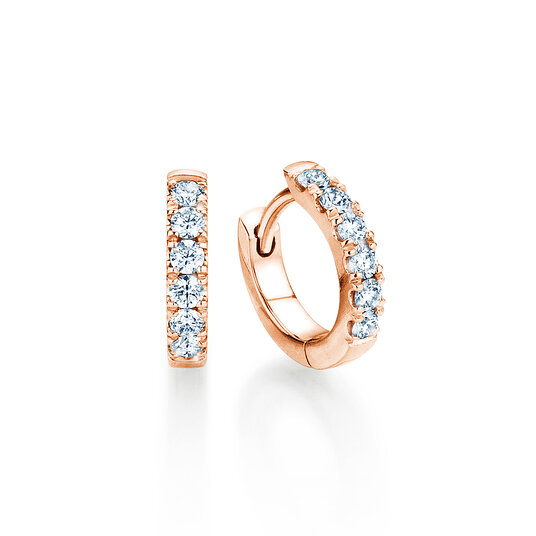Creolen Dusk in 18K roségoud met diamanten 0,14ct G/SI