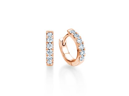 Creolen Dusk in 14K roségoud met diamanten 0,14ct G/SI