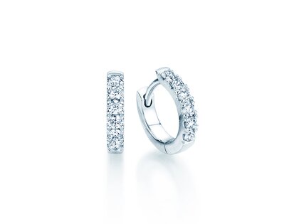 Creolen Dusk in 14K witgoud met diamanten 0,14ct G/SI