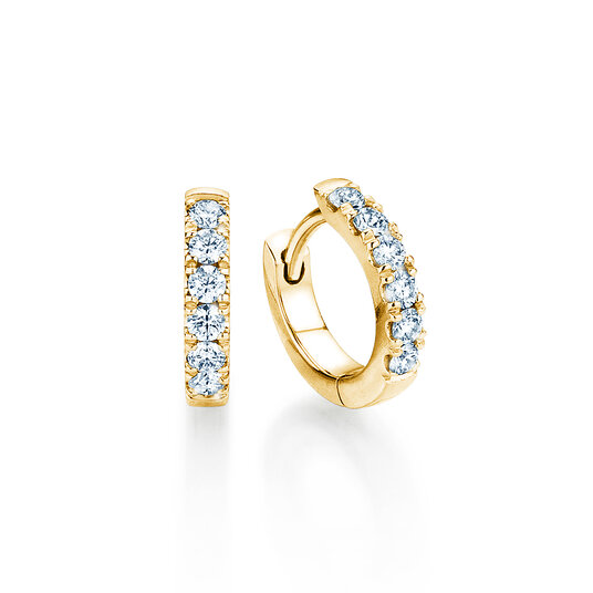 Creolen Dusk in 18K geelgoud met diamanten 0,14ct G/SI