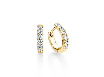 Creolen Dusk in 14K geelgoud met diamanten 0,24ct G/SI