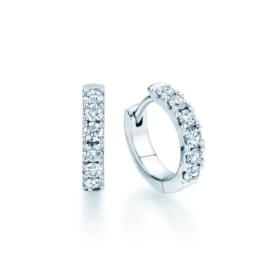 Creolen Dusk in 18K witgoud met diamanten 0,36ct G/SI