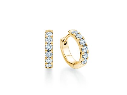 Creolen Dusk in 18K geelgoud met diamanten 0,36ct G/SI