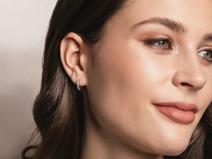 Creolen Dusk in 14K witgoud met diamanten 0,48ct G/SI