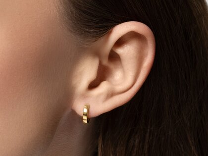 Oorringen Modern in 14K witgoud S