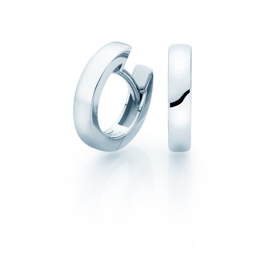 Oorringen Modern in 14K witgoud S