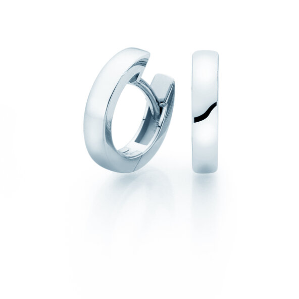 Oorringen Modern in 14K witgoud S