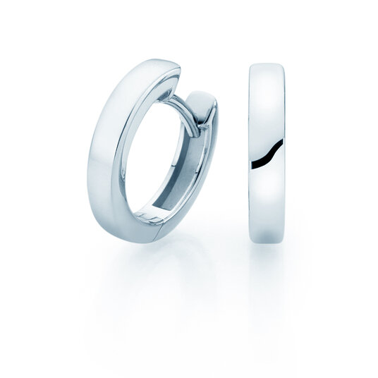 Oorringen Modern in 14K witgoud M