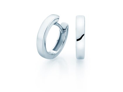Oorringen Modern in 14K witgoud M