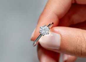 Verlovingsring Heaven 6 in 9K witgoud met diamant 0,75ct G/SI