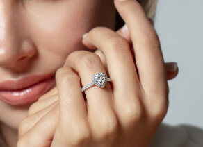 Verlovingsring Pure Love in 14K witgoud met diamanten 0,65ct G/SI