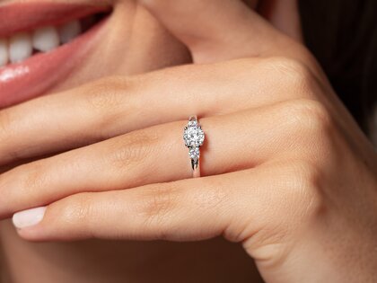 Verlovingsring  in 18K geelgoud met diamanten 0,50ct G/SI
