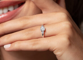 Verlovingsring  in 18K geelgoud met diamanten 0,50ct G/SI