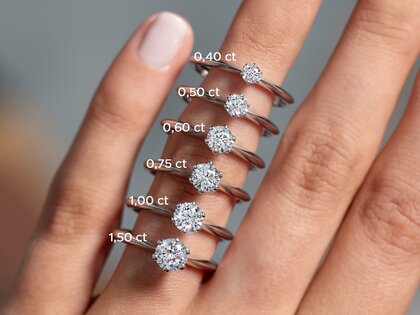 Verlovingsring The One in 14K witgoud met diamant 0,25ct H/SI