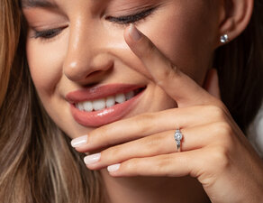 Verlovingsring  in 18K geelgoud met diamanten 0,50ct G/SI