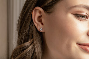 Oorbellen Diamond Drop Lab-grown diamant in zilver 925/- met Lab-grown diamanten 0,30ct E/VS