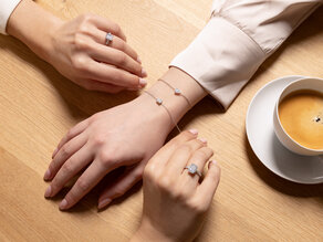 Armband Diamond Drop Lab-grown diamant in 9K geelgoud met 1 Lab-grown diamant 0,25ct E/VS, 18cm