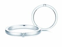 Verlovingsring Infinity in zilver 925/- met diamant 0,10ct G/SI