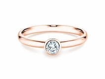 Verlovingsring Eternal in 18K roségoud met diamant 0,05ct G/SI