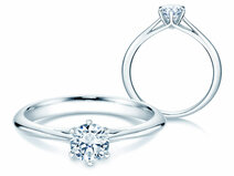 Verlovingsring Heaven 6 in 14K witgoud met diamant 0,50ct G/SI